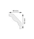 Dekoratívna lišta na strop G2 200 x 4.5 x 4 cm DSM