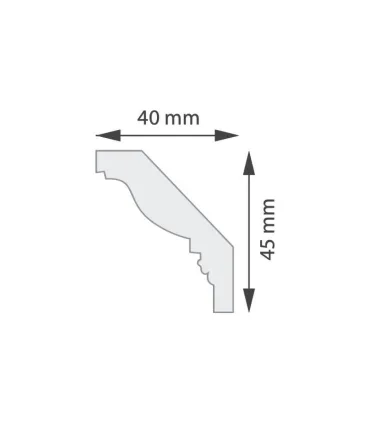 Dekoratívna lišta na strop G2 200 x 4.5 x 4 cm DSM