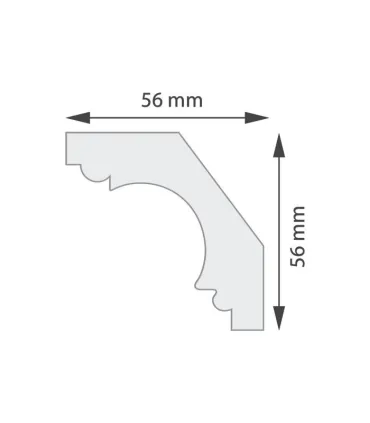 Dekoratívna lišta na strop G3 200 x 5.6 x 5.6 cm DSM
