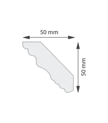 Dekoratívna lišta na strop G11 200 x 5 x 5 cm DSM