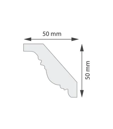 Dekoratívna lišta na strop G12 200 x 5 x 5 cm DSM