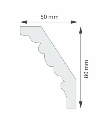 Dekoratívna lišta na strop G13 200 x 8 x 5 cm DSM