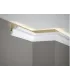 Dekoratívna lišta na strop MD106 200 x 5.7 x 5.7 cm Mardom - vhodná pre LED podsvietenie
