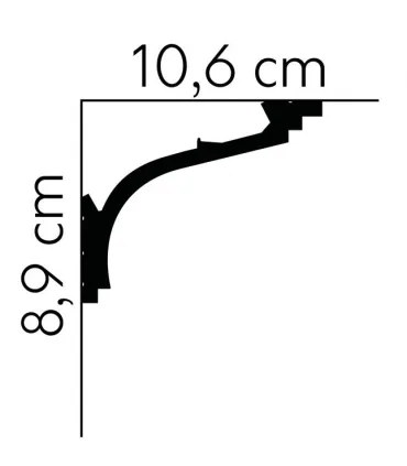 Dekoratívna lišta na strop MD110 200 x 8.9 x 10.6 cm Mardom