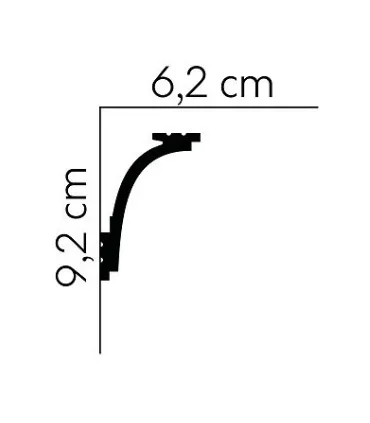 Dekoratívna lišta na strop MD111 200 x 9.2 x 6.2 cm Mardom - vhodná pre LED podsvietenie