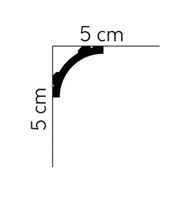Dekoratívna lišta na strop MD210 200 x 5 x 5 cm Mardom