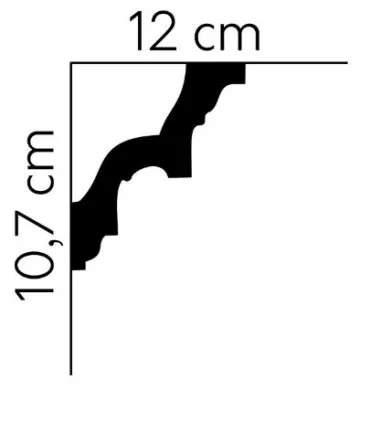 Dekoratívna lišta na strop MDA046 200 x 10.7 x 12 cm Mardom