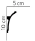 Dekoratívna lišta na strop MDB100 200 x 10 x 5 cm Mardom
