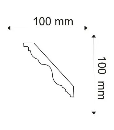 Dekoratívna lišta na strop MDB108 200 x 10 x 10 cm Mardom