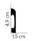 Podlahová lišta MD004 200 x 4.9 x 1.5 cm Mardom