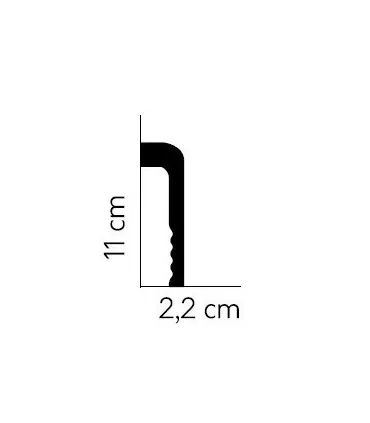 Podlahová lišta MD005 200 x 11 x 2.2 cm Mardom