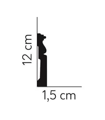 Podlahová lišta MD095 200x12x1.5 cm Mardom