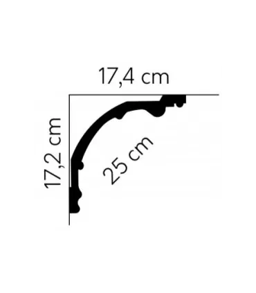 Dekoratívna lišta na strop MDB128 200x17x17.8 cm Mardom