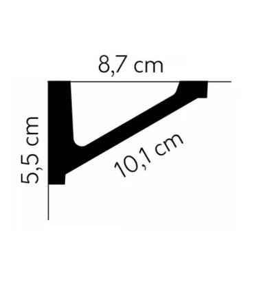 Dekoratívna lišta na strop MDB132 200x5.5x8.7 cm Mardom