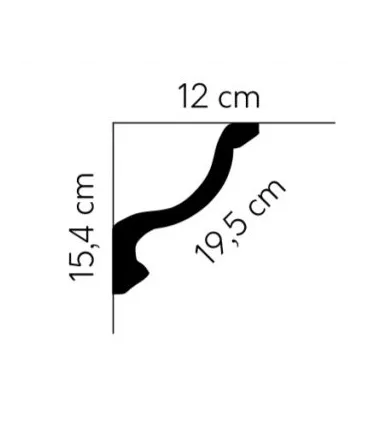Dekoratívna lišta na strop MDB154 200x15x12.5 cm Mardom