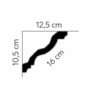 Dekoratívna lišta na strop MDB158 200x10.5x12.5 cm Mardom