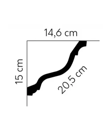 Dekoratívna lišta na strop MDB214 200x14.5x14.6 cm Mardom