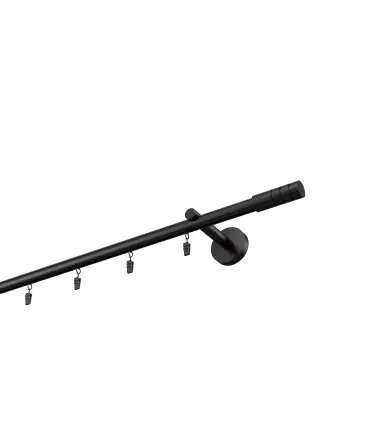 Štýlová hliníkové garniža jednoduchá Elegant čierna Techno