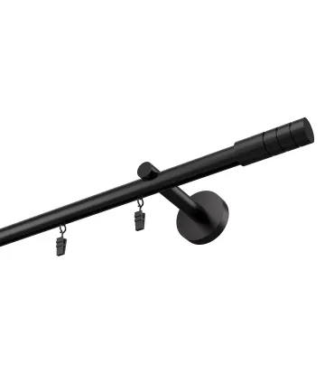 Štýlová hliníkové garniža jednoduchá Elegant čierna Techno