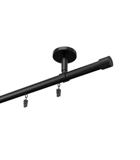 Profilová hliníkova garniža stropná jednoduchá Elegant čierna Pullo