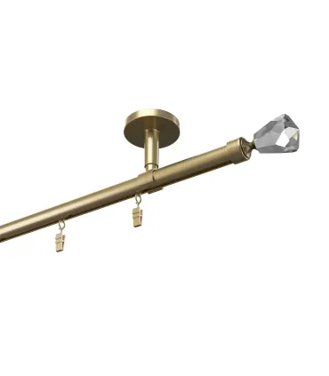 Profilová hliníkova garniža stropná jednoduchá Elegant Antik Crystal cone