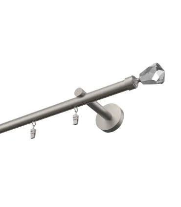 Profilová hliníkova garniža jednoduchá Elegant Satin Crystal cone