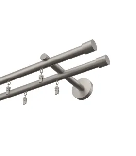 Profilová hliníkova garniža dvojitá Elegant satyn Pullo