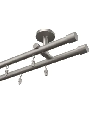 Profilová hliníkova garniža dvojitá Elegant satyn Pullo