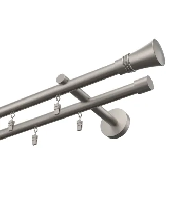 Profilová hliníkova garniža dvojitá Elegant satin Capri