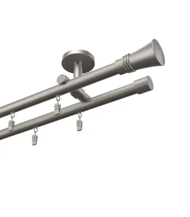 Profilová hliníkova garniža stropná dvojitá Elegant satin Capri