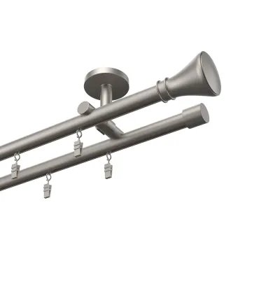 Profilová hliníkova garniža stropná dvojitá Elegant satin Koloseo