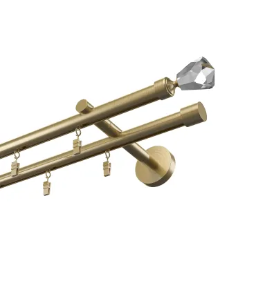 Profilová hliníkova garniža dvojitá Elegant antik Crystal cone