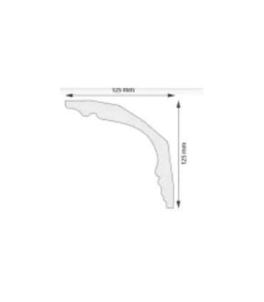Dekoratívna lišta na strop G19 200 x12.5x12.5 cm DSM