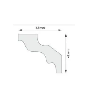 Dekoratívna lišta na strop NM50 200 x4.2x4.2 cm DSM