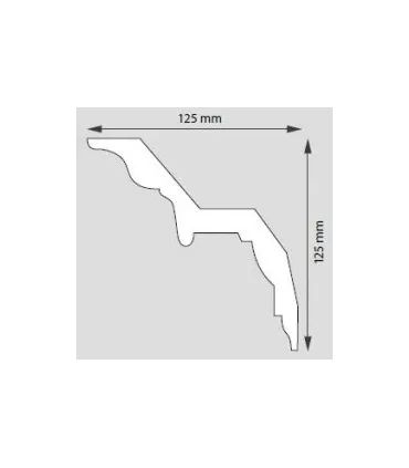 Dekoratívna lišta na strop G20 200 x12,5x12,5 cm DSM