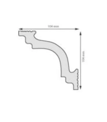 Dekoratívna lišta na strop NK150 200x10,4x10,4 cm DSM