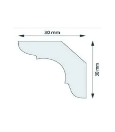 Dekoratívna lišta na strop NC40 200x3x3 cm DSM