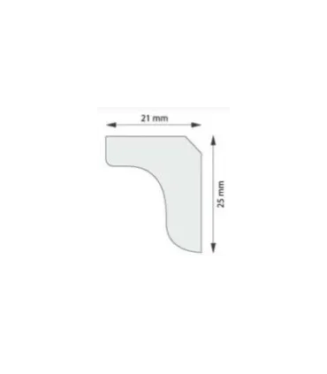 Dekoratívna lišta na strop ND25 200 x 2,5 x 2,1 cm DSM