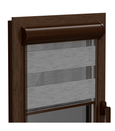 Roleta Deň a Noc v hlinikovej hnedej kazete Elite séria parížska šedá