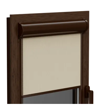 Roleta Termo (termoizolačna) v hlinikovej hnedej kazete Elite plus séria Ecru