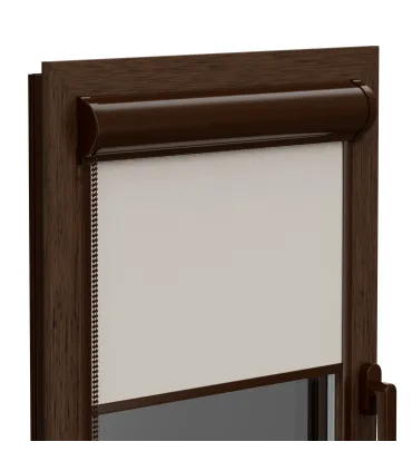 Roleta Termo (termoizolačna) v hlinikovej hnedej kazete Elite plus séria Biela