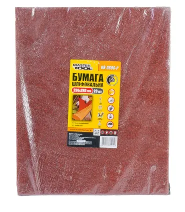Vodotesný brúsny papier 20ks MASTERTOOL P60 230x280 mm 08-2606-Р