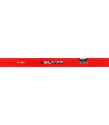 Vodováha stavebná hliníková MASTERTOOL PROFI 100 cm 2 libely 0,5 mm/m 0,03° výklenok pre montáž na potrubia 37-1003