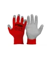 Rukavice pracovné MASTERTOOL 83-0402  pletené bezšvové s nitrilovým povlakom červená/sivá 10"