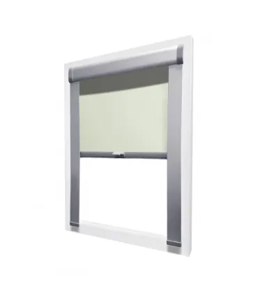 Roleta termoizolačna na strešné okno VELUX v hliníkovej kazete Krémová