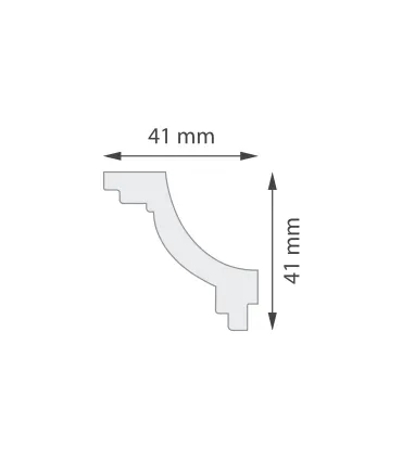 Dekoratívna lišta na strop NO45 200 x 4,1 x 4,1 cm DSM