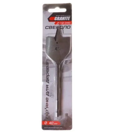 Vŕtak do dreva GRANITE plochý 40*152 mm 1/4" šesťhranná stopka 2-12-040