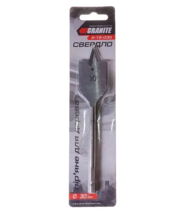 Vŕtak do dreva GRANITE plochý 30*152 mm 1/4" šesťhranná stopka 2-12-030