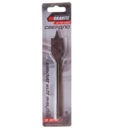 Vŕtak do dreva GRANITE plochý 20*152 mm 1/4" šesťhranná stopka 2-12-020