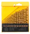 Sada vrtákov MASTERTOOL do kovu 19 ks HSS TiN 1 - 10 мм plastic box Titan11-0219